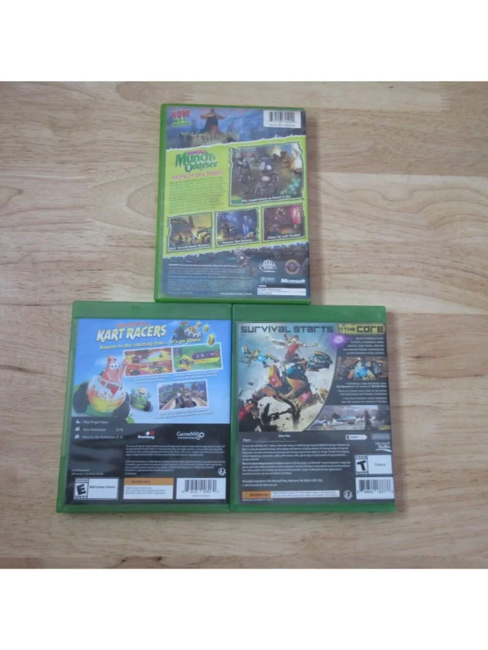 Lot of 3 - Xbox / Xbox One Games - Recore - Kart Racers -Munch's Oddysee